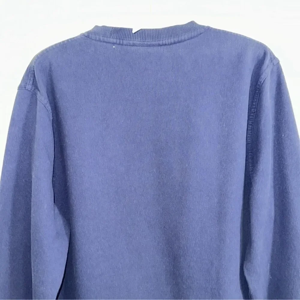adidas S Navy Black Burgundy Trefoil Crewneck Cotton Pullover